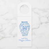 Waterverf van Chinoiserie Ginger Jar Vase Flessenhanger (Voorkant)