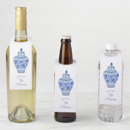 Waterverf van Chinoiserie Ginger Jar Vase Flessenhanger