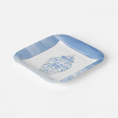 Waterverf van Chinoiserie Ginger Jar Vase Papieren Bordje (Gebogen)