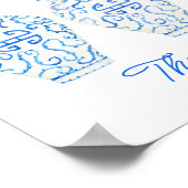 Waterverf van Chinoiserie Ginger Jar Vase Poster (Hoek)