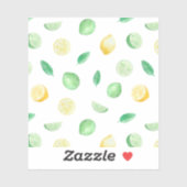 Waterverf van citroenen en groene ledematen sticker (Vel)