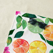 Waterverf van citrusvruchten, botanisch strandlaken (In situ)