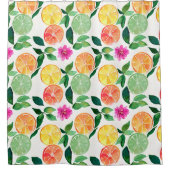 Waterverf van citrusvruchten-botanische flessen douchegordijn (Voorkant)