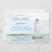 Waterverf van Cockspur vuurtoren Vrijgezellenfeest Kaart (Voorkant)