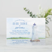 Waterverf van Cockspur vuurtoren Vrijgezellenfeest Kaart (Staand voorkant)