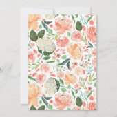 WATERVERF van CORA Perzons Floral Wedding Kaart (Achterkant)