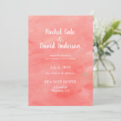 Waterverf van Coral Dreams Weddenschap Kaart (Staand voorkant)