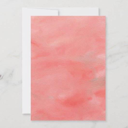 Waterverf van Coral Dreams Weddenschap Kaart (Achterkant)