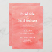 Waterverf van Coral Dreams Weddenschap Kaart (Voorkant / Achterkant)