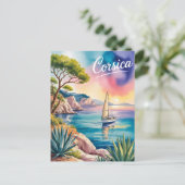 Waterverf van Corsica Briefkaart (Staand voorkant)