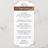 Waterverf van de Aarde Tones, Elegant Floral Weddi Menu (Voorkant)