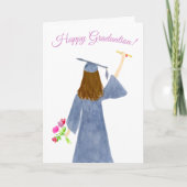 Waterverf van de Afstuderen diplomatieke dienst Kaart (Voorkant)