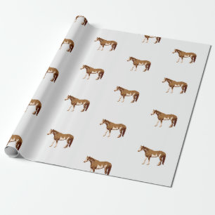 Waterverf van de Amerikaanse paardenpestsport Cadeaupapier