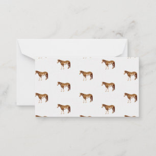 Waterverf van de Amerikaanse paardenpestsport Notitiekaartje