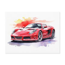 Waterverf van de auto