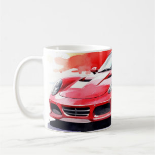 Waterverf van de auto koffiemok
