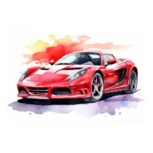 Waterverf van de auto