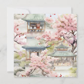 Waterverf van de Aziatische Pagode te midden van k (Voorkant)