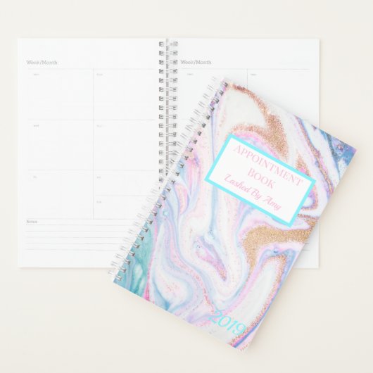 Waterverf van de Beach Ocean Sand Marble Gold Glit Planner (Display)