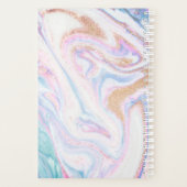 Waterverf van de Beach Ocean Sand Marble Gold Glit Planner (Achterkant)