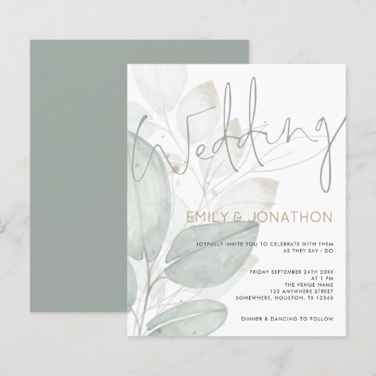 Waterverf van de begroting (Voorkant / Achterkant)