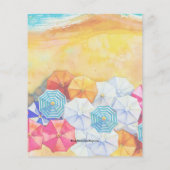 Waterverf van de begroting - Beach Birthday Party  (Achterkant)