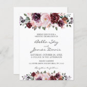 Waterverf van de begroting Floral Boho Wedding Inv (Voorkant / Achterkant)