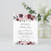 Waterverf van de begroting Floral Boho Wedding Inv (Staand voorkant)