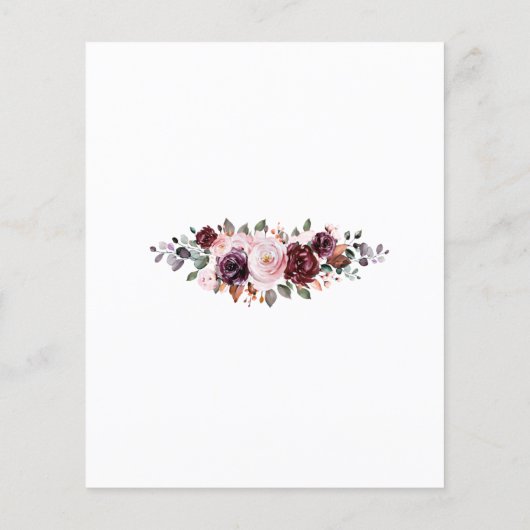 Waterverf van de begroting Floral Boho Wedding Inv (Achterkant)