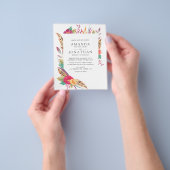 Waterverf van de begroting Floral Safari Weddensch Flyer (Hand)