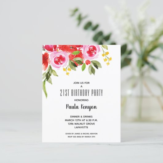 Waterverf van de begroting - Initiatieven van Flor (Staand voorkant)