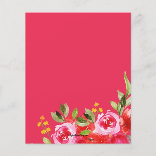 Waterverf van de begroting - Initiatieven van Flor (Achterkant)