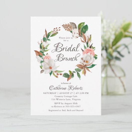 Waterverf van de begroting Roze Floral Vrijgezelle Kaart (Staand voorkant)