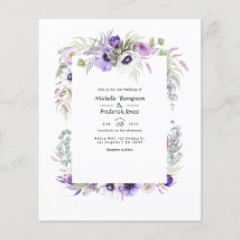 Waterverf van de begroting - Stusty Violet Wedding Flyer