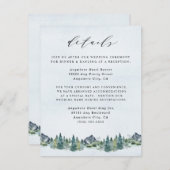 Waterverf van de bergen Elegant Rustic Threadding  Informatiekaartje (Voorkant / Achterkant)