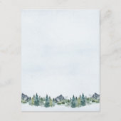 Waterverf van de bergen Elegant Rustic Threadding  Informatiekaartje (Achterkant)