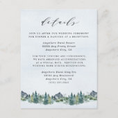 Waterverf van de bergen Elegant Rustic Threadding  Informatiekaartje (Voorkant)