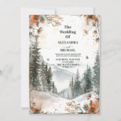 Waterverf van de bergen Elegant Rustic Threadding  Kaart (Voorkant)