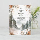 Waterverf van de bergen Elegant Rustic Threadding  Kaart (Staand voorkant)