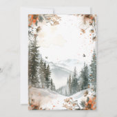 Waterverf van de bergen Elegant Rustic Threadding  Kaart (Achterkant)