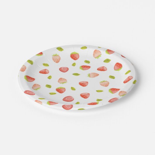 Waterverf van de Birthday-partij Papieren Bordje (Gekanteld)