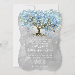 Waterverf van de blauwe hartret van de blauwe lich kaart