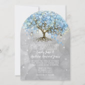 Waterverf van de blauwe hartret van de blauwe lich kaart (Voorkant)