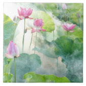 Waterverf van de bloem tegeltje (Voorkant)