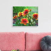 Waterverf van de bloem van de Bloem Canvas Afdruk (Insitu (Woonkamer))