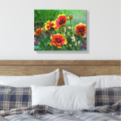 Waterverf van de bloem van de Bloem Canvas Afdruk (Insitu (Slaapkamer))