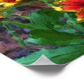 Waterverf van de bloem van de Bloem Poster (Hoek)