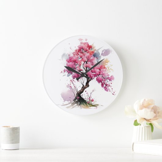 Waterverf van de Blossom-boom van de volledige blo Grote Klok (Huis)