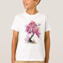 Waterverf van de Blossom-boom van de volledige blo T-shirt