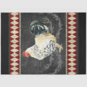 Waterverf van de boerderij Rooster Chalkboard Deco Tissuepapier (Voorkant)
